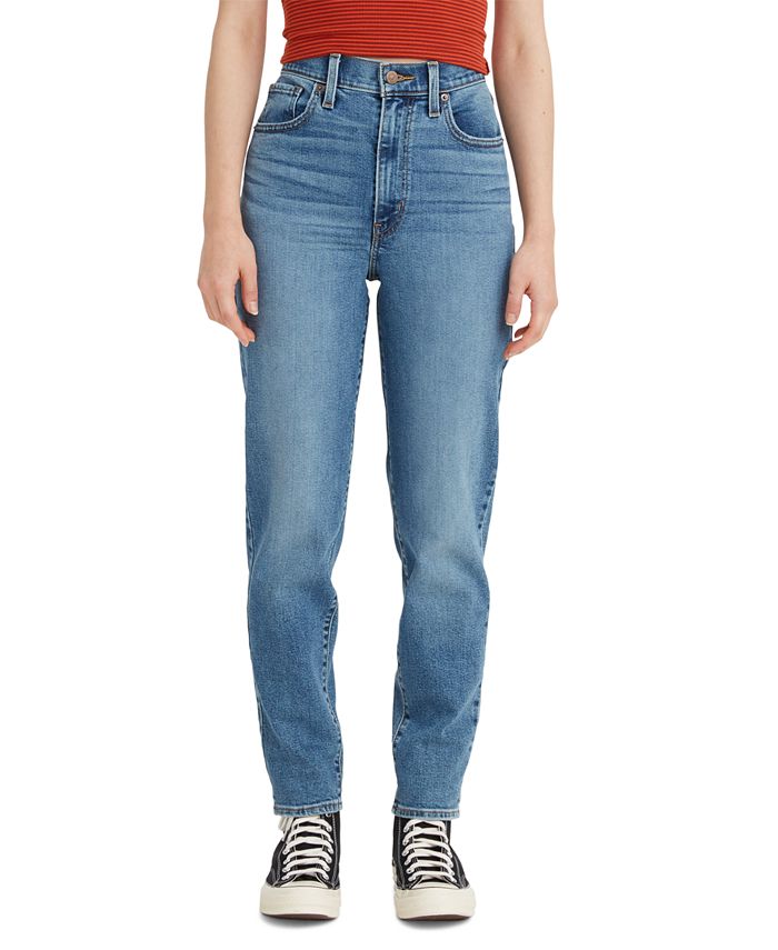 TOMMY JEANS - Women's Mom jeans with all-over logo print - Size 