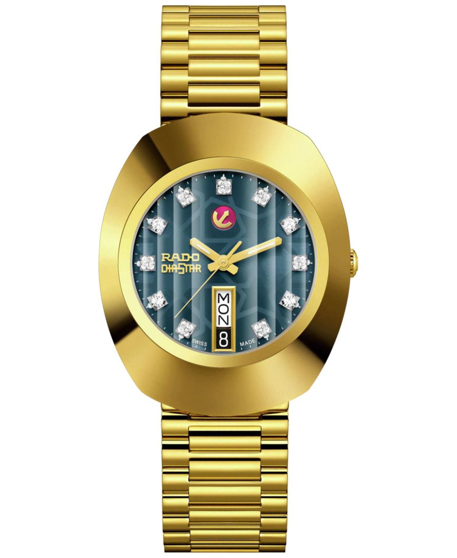 Men's Swiss Automatic Original Gold-Tone Stainless Steel Bracelet Watch 35mm