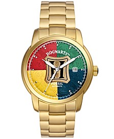 Unisex Limited Edition Harry Potter Gold-Tone Stainless Steel Bracelet Watch, 43mm