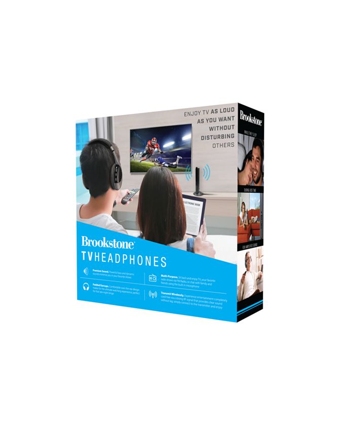 Brookstone TV and Digital Stereo Headphones with BuiltIn Microphone