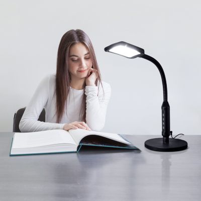 Litespan 56" LED 2-in-1 Gooseneck Adjustable Floor or Desk Lamp