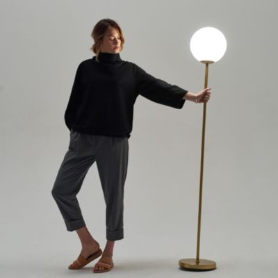 Luna 65" LED Standing Floor Lamp with Globe Shade