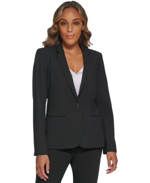 Женские Calvin Klein One-Button Blazer, Regular and Petite Sizes