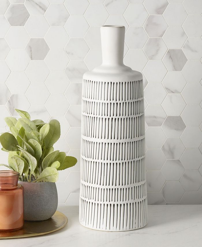 Mikasa Striped Stoneware Vase Macy's