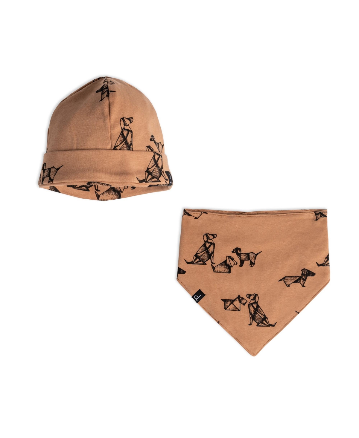 Organic Cotton Hat And Bib Set Printed Dogs Organic Cotton Hat And Bib Set Printed Dogs