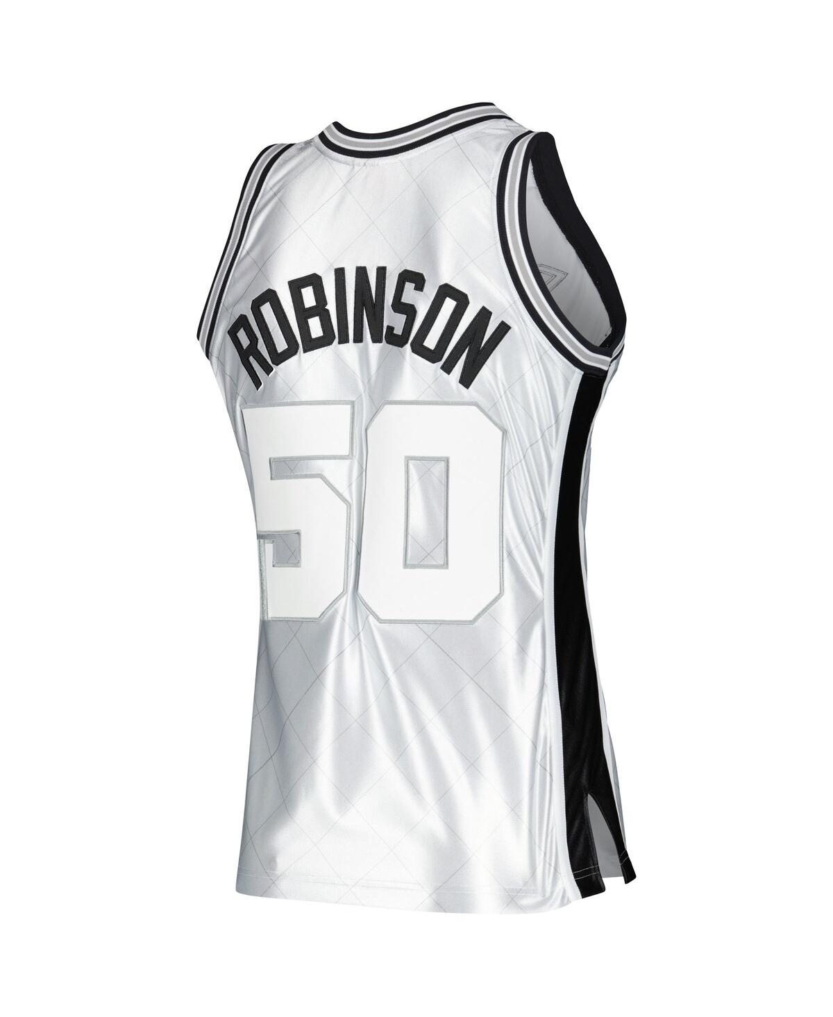 Men's Mitchell & Ness David RobinsonSan Antonio Spurs 1998-99 Hardwood Classics 75th Anniversary Swingman Jersey - Platinum