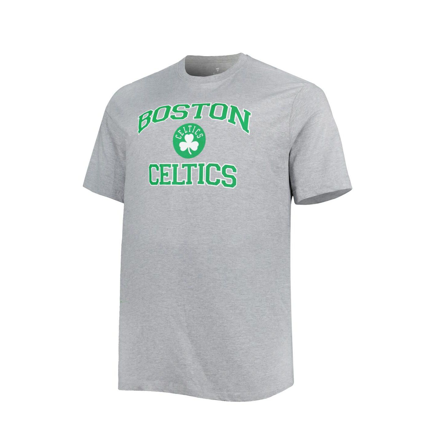 Мужская футболка Profile Heathered Gray Boston Celtics Big and Tall Heart and Soul — фото 3