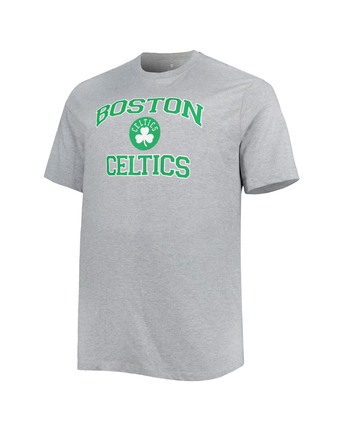 Shop Profile Men's Heathered Gray Boston Celtics Big And Tall Heart And Soul T-shirt