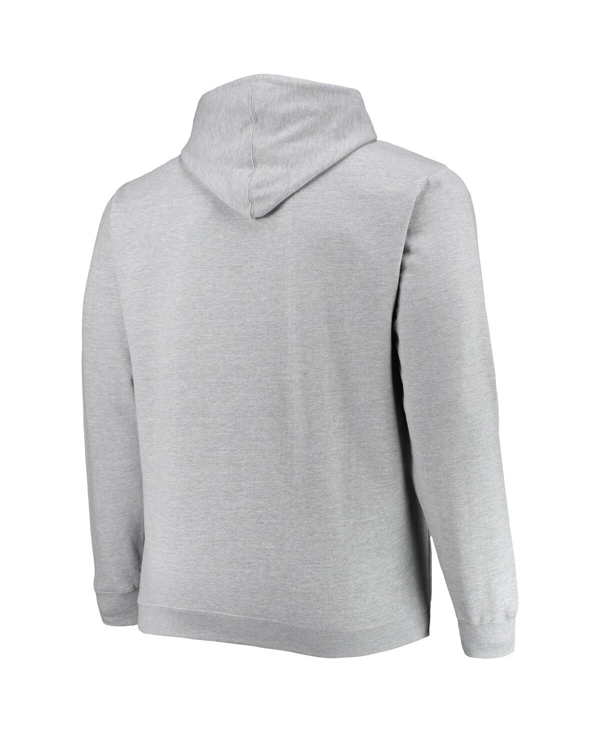 Shop Profile Men's Heathered Gray Chicago Bulls Big And Tall Heart And Soul Pullover Hoodie