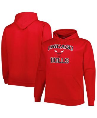 Men's Red Chicago Bulls Big and Tall Heart and Soul Pullover Hoodie