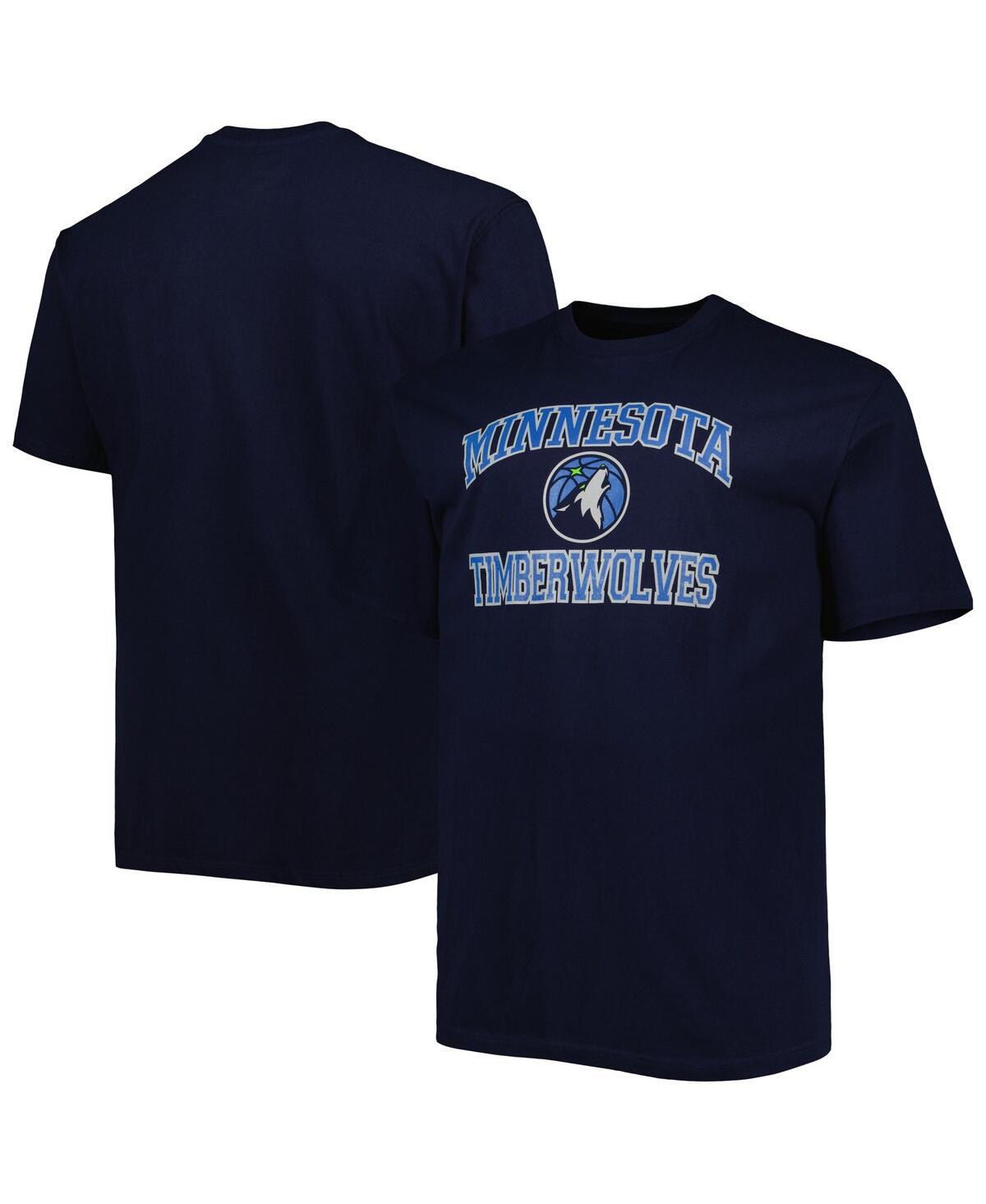 PROFILE MEN'S NAVY MINNESOTA TIMBERWOLVES BIG AND TALL HEART AND SOUL T-SHIRT