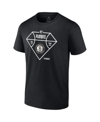 Men's Black Brooklyn Nets 2022 NBA Playoffs Diamond Tip Off T-shirt