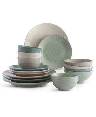 Sango Siterra Mixed Speckled 16 Pc. Dinnerware Set, Service for 4 - Macy's