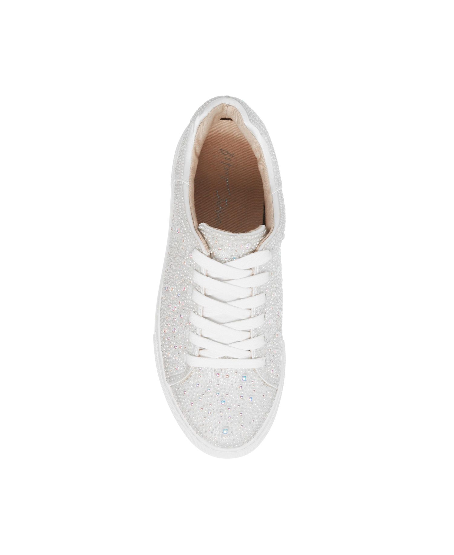 Betsey Johnson Sidny Lace-Up Rhinestone Platform Sneakers