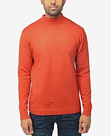 Men's Basic Mock Neck Midweight Pullover Sweater