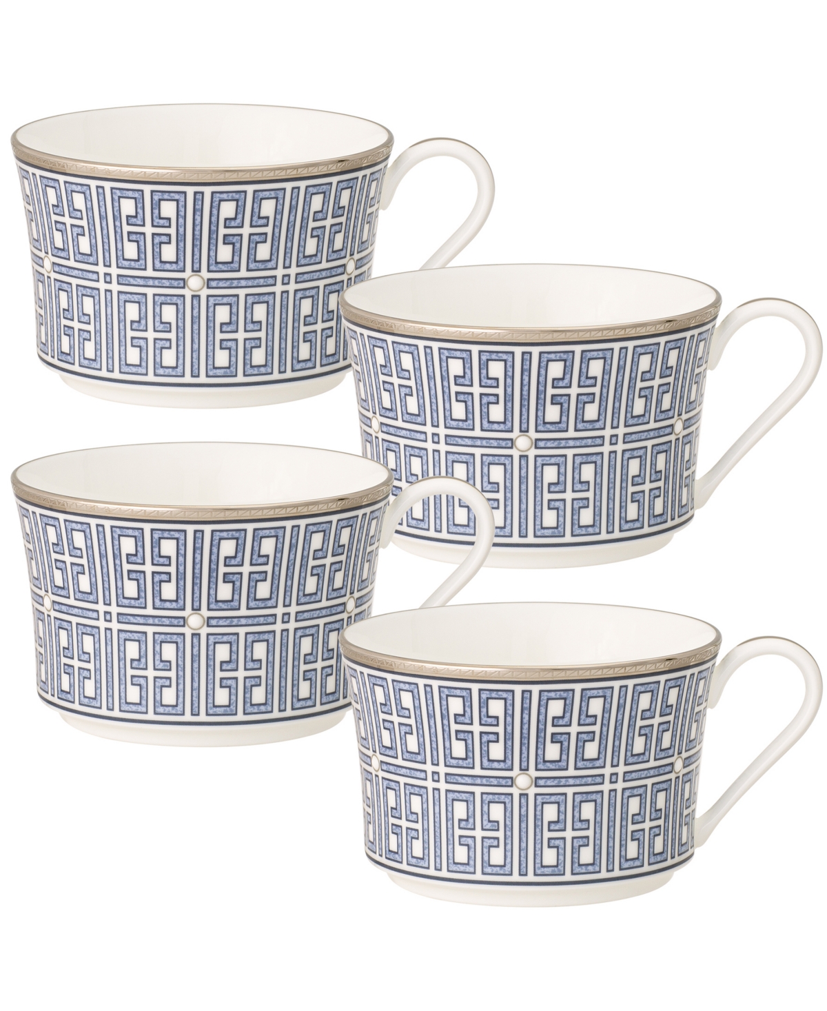 Noritake Infinity 4 Piece Cup Set, Service For 4 In Blue