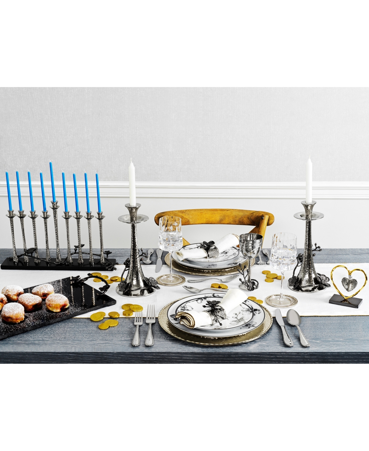Michael Aram Black Orchid Set of 2 Candlestick Holders