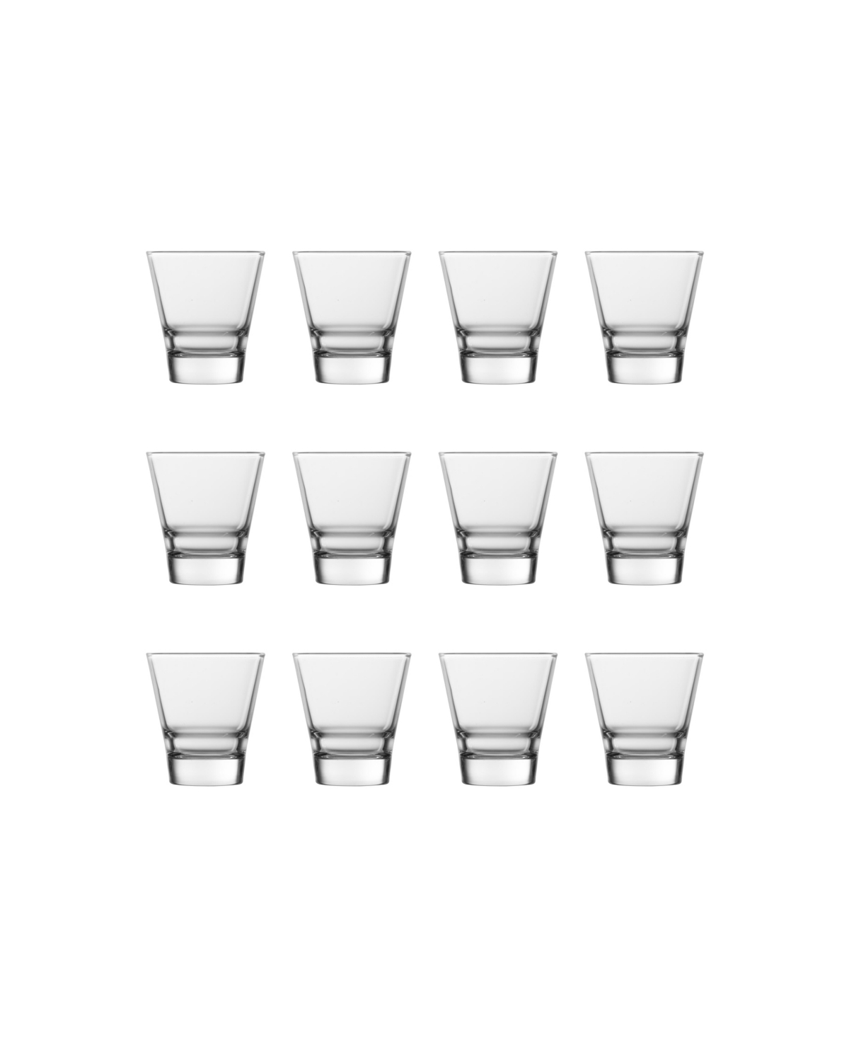 Fortessa Elixir Rocks Or Dof 11.75 Oz, Set Of 12 In Clear