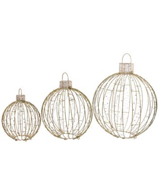 Led Lighted Ornaments Christmas Yard Decoration, Set of 3