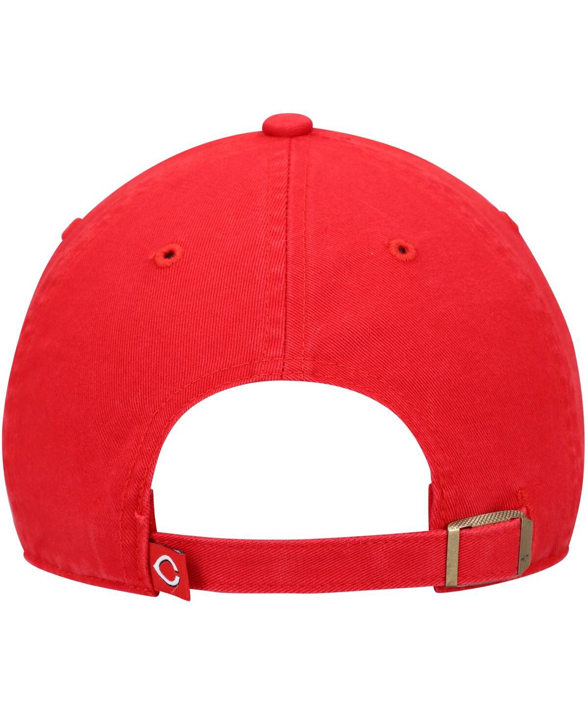 Shop 47 Brand Youth Unisex Red Cincinnati Reds Team Logo Clean Up Adjustable Hat