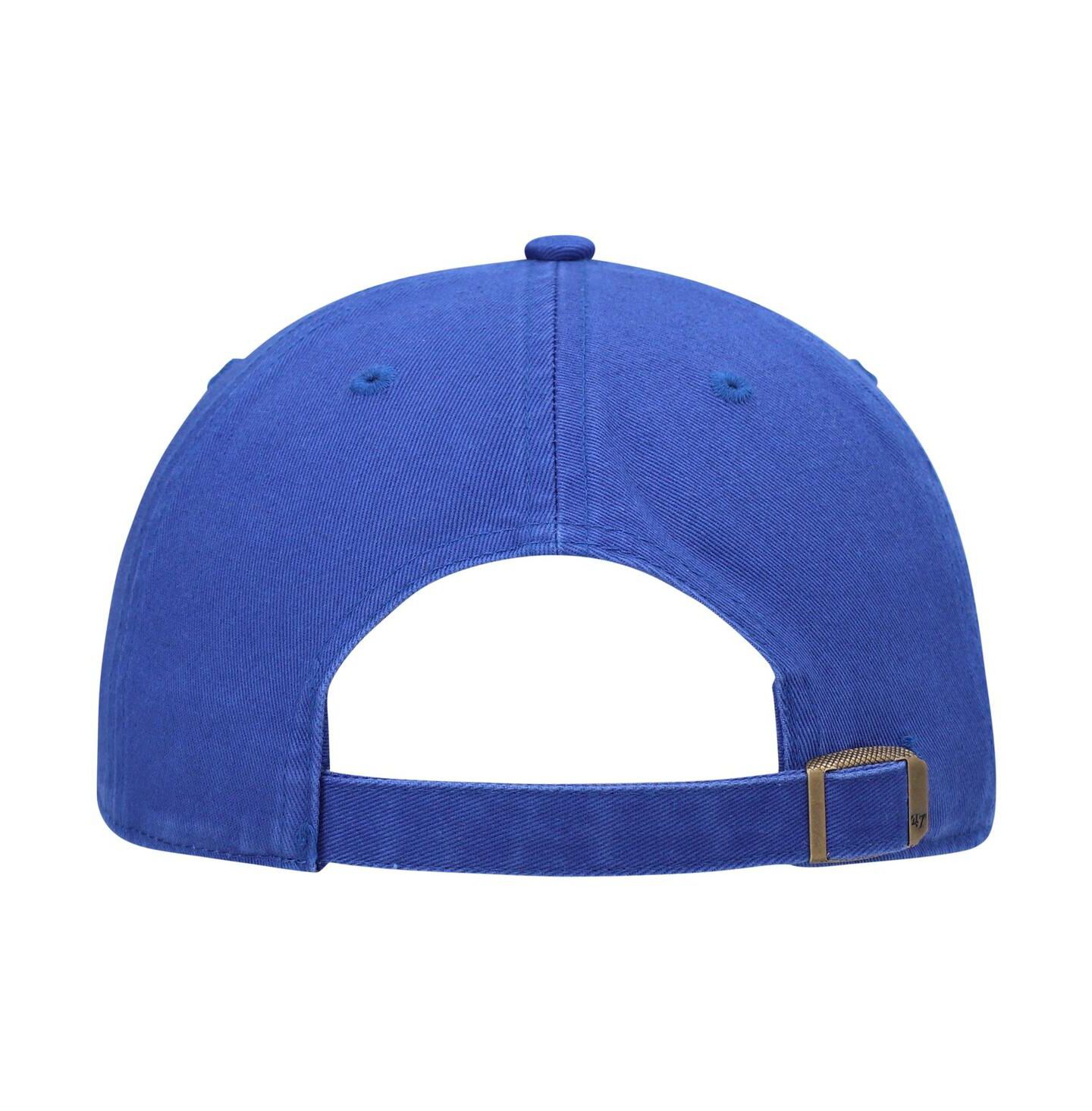 Мужская кепка '47 Brand Royal Golden State Warriors Clean Up Wordmark Adjustable Hat — фото 5
