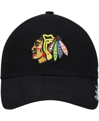 Women's Black Chicago Blackhawks Team Miata Clean Up Adjustable Hat