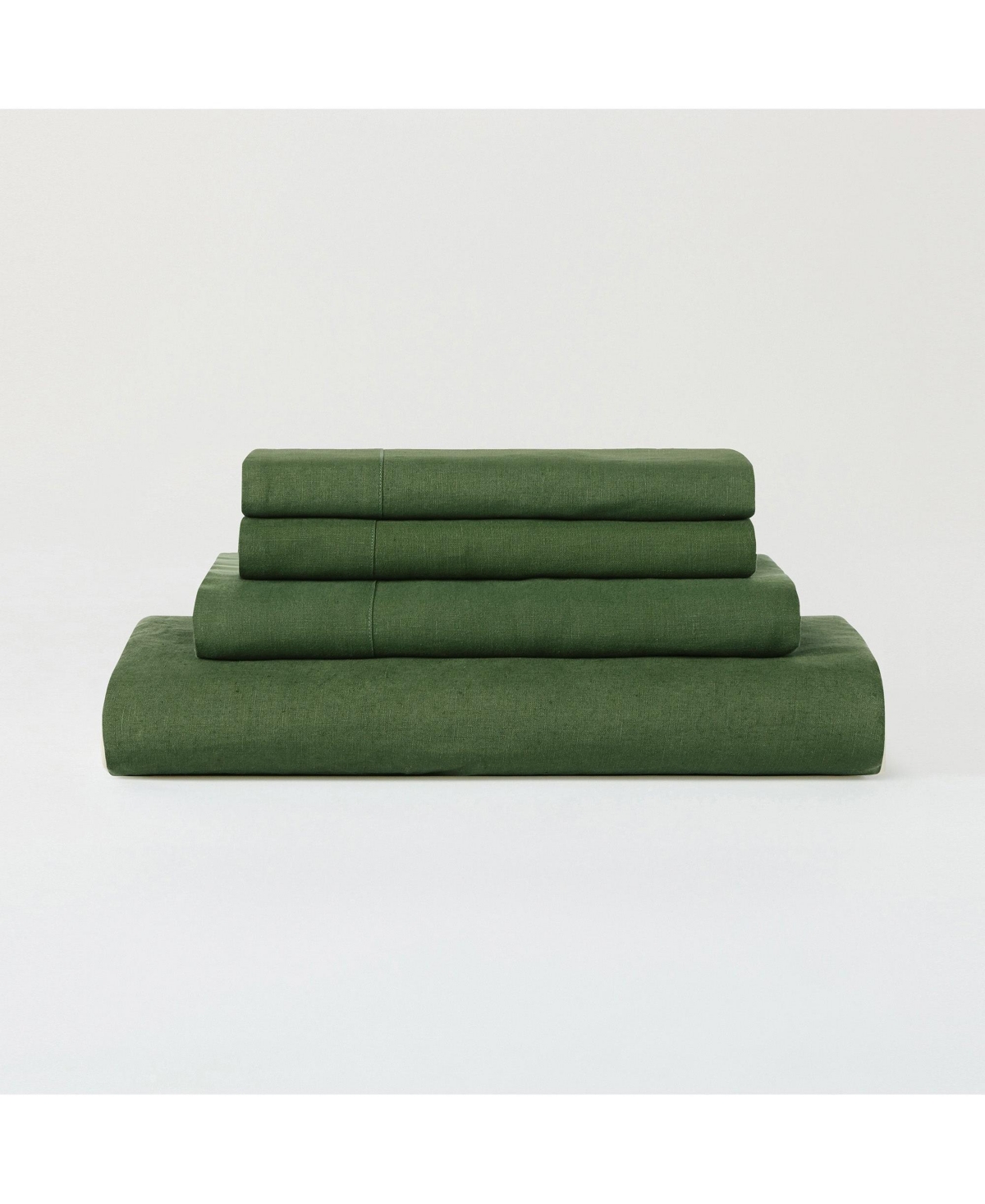 Sijo Luxeweave Linen Sheet Set, (Includes 1 Fitted Sheet 60x80x16, 1 Flat Sheet 92x104 & 2 Pillowcases 20x29)