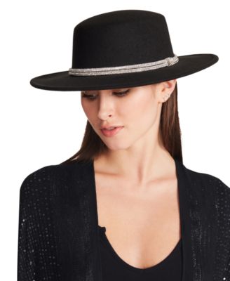 Steve Madden - Vital Rhinestone Rope-Trim Boater Hat