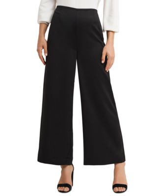 H Halston - Women's Mid Rise Wide-Leg Pants