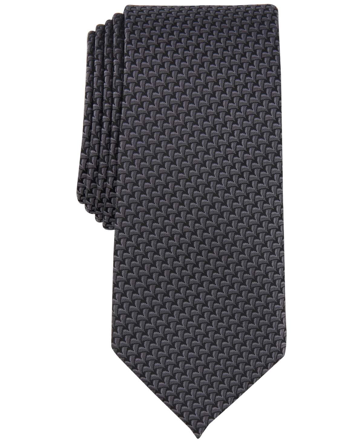 Alfani Men's Scott Slim Mini-neat Tie, Created For Macy's In Black
