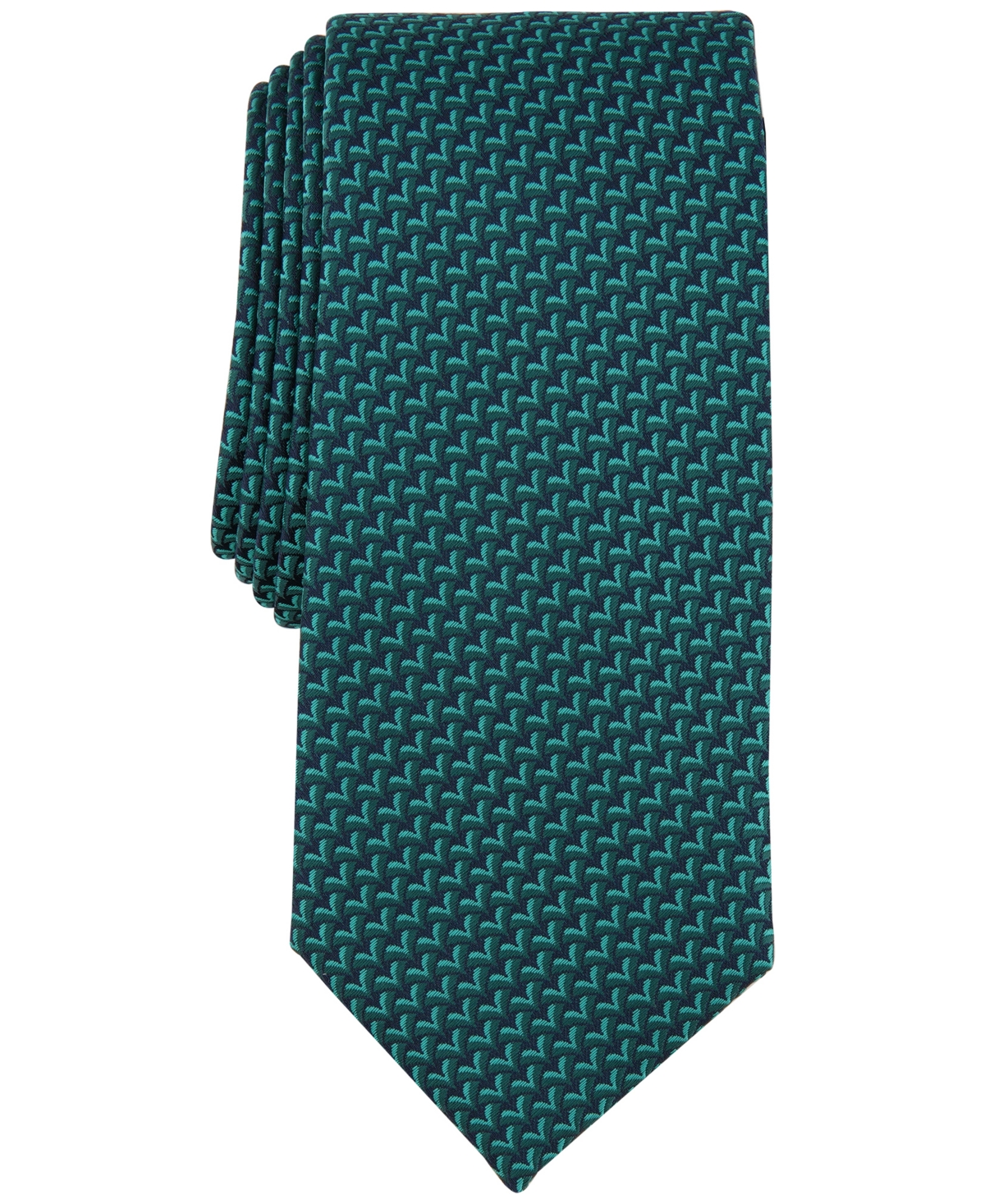 Alfani Men's Scott Slim Mini-neat Tie, Created For Macy's In Hunter