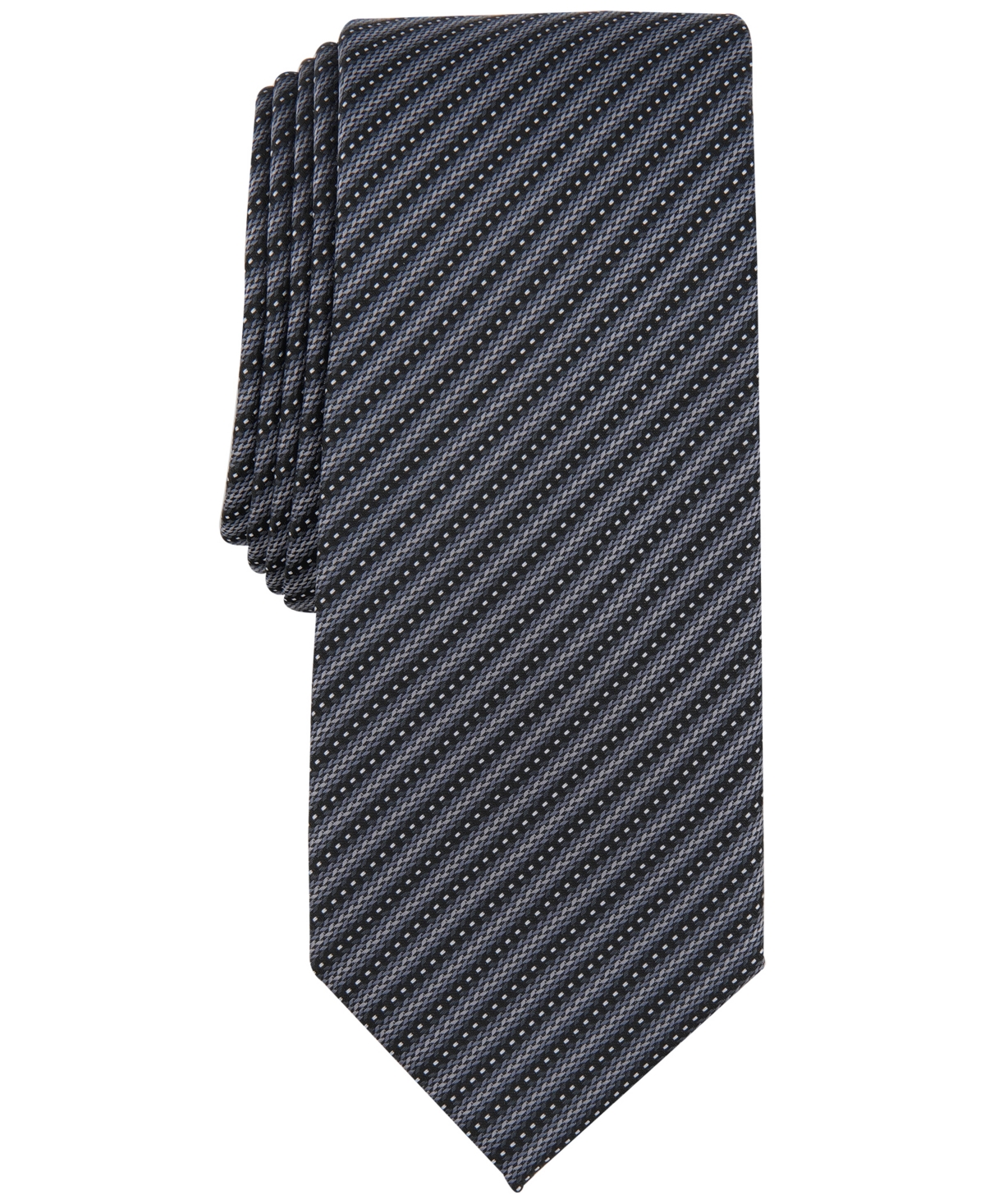 Alfani Men's Fade Striped Slim Tie, Created For Macy's In Black