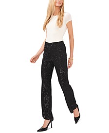 Women's Pull-On Sequined Flared Pants