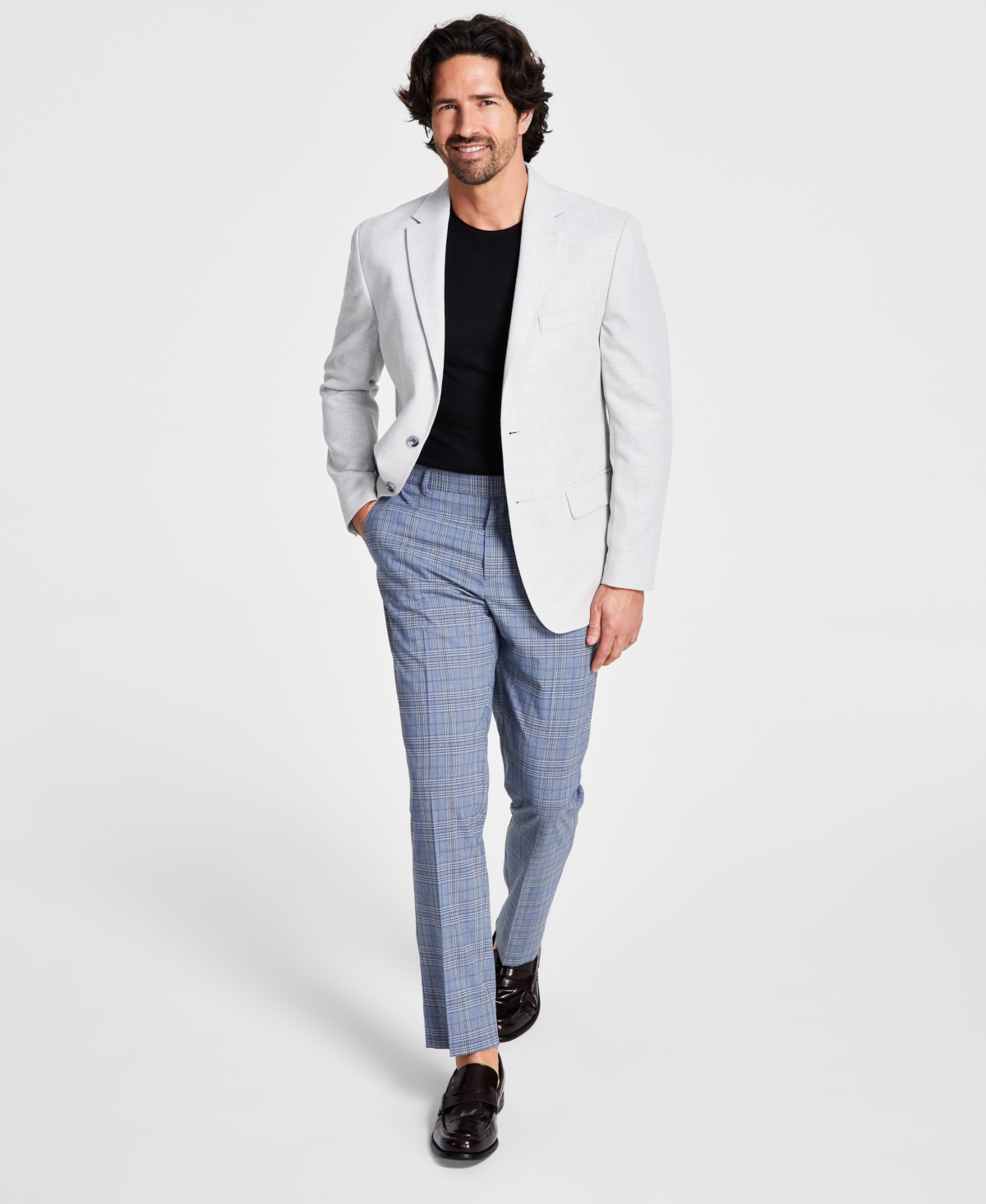 Tommy Hilfiger Men's Modern-fit Grey Weave Sport Coat