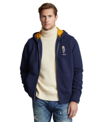 polo bear zip hoodie