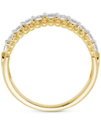 Diamond Beaded Edge Band (1/2 ct. t.w.) in 14k Gold