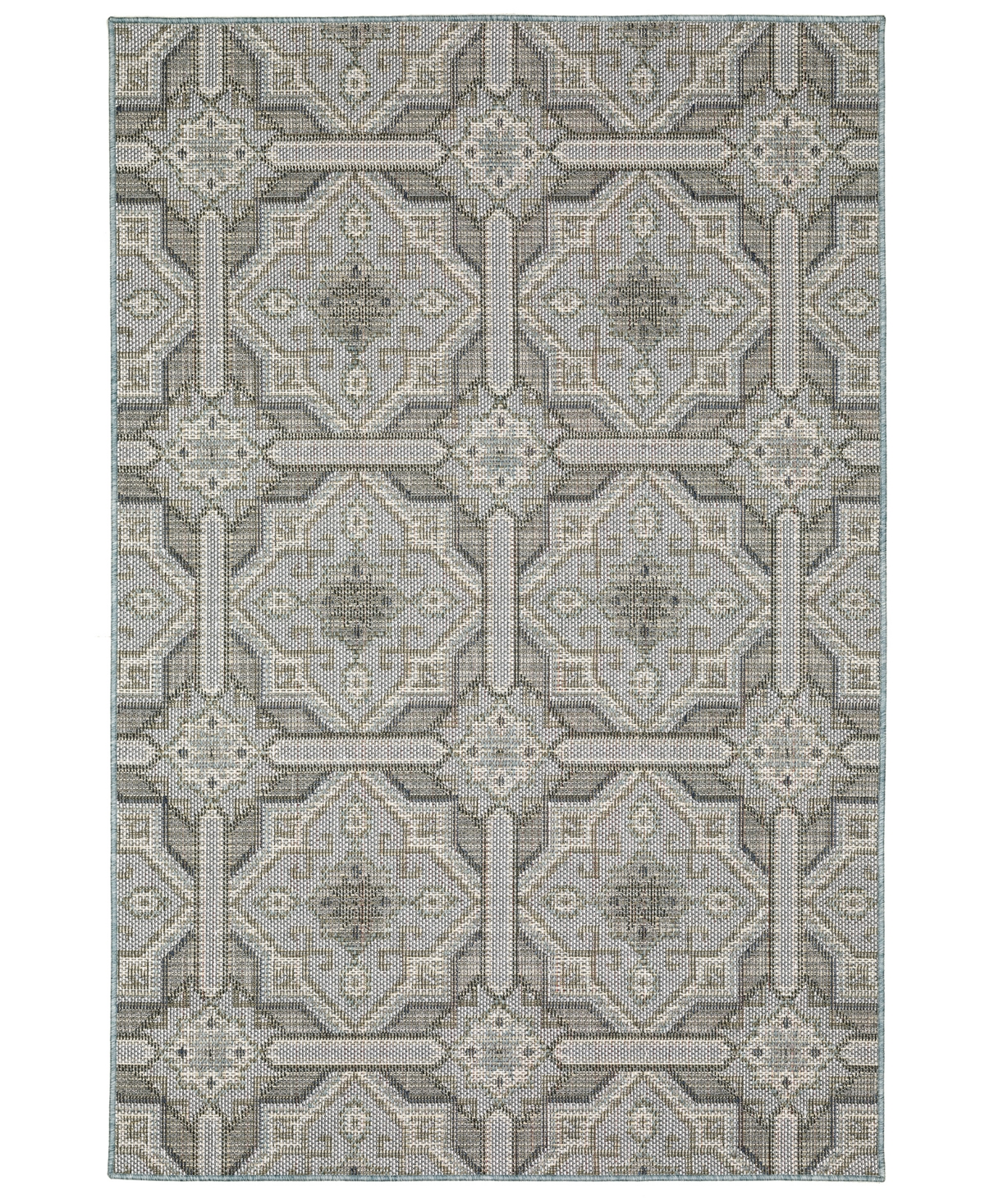 Jhb Design Nicosia 448NCA4 7'10x10' Outdoor Area Rug - Gray
