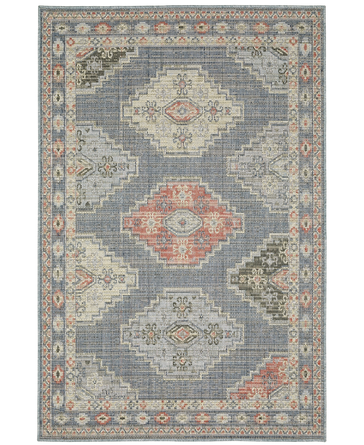 Jhb Design Nicosia 020NCA4 7'10x10' Outdoor Area Rug - Blue