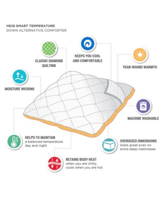 HeiQ Smart Temp Oversized Down Alternative Comforter, King/California King