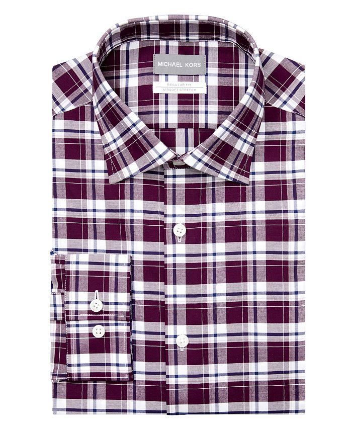 Macy's purple dress shirt top