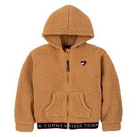 Tommy Hilfiger Big Girls Sherpa Zip-Up Hooded Sweatshirt