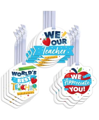 Big Dot of Happiness Thank You Teachers - Assorted Hanging Favor Tags ...
