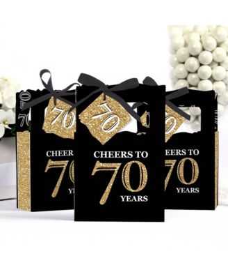 12 Goldene Geschenkboxen Zum 70. Geburtstag – Giebelboxen, 10,8x7,6x19,7 Cm, Zum Selbstbefüllen