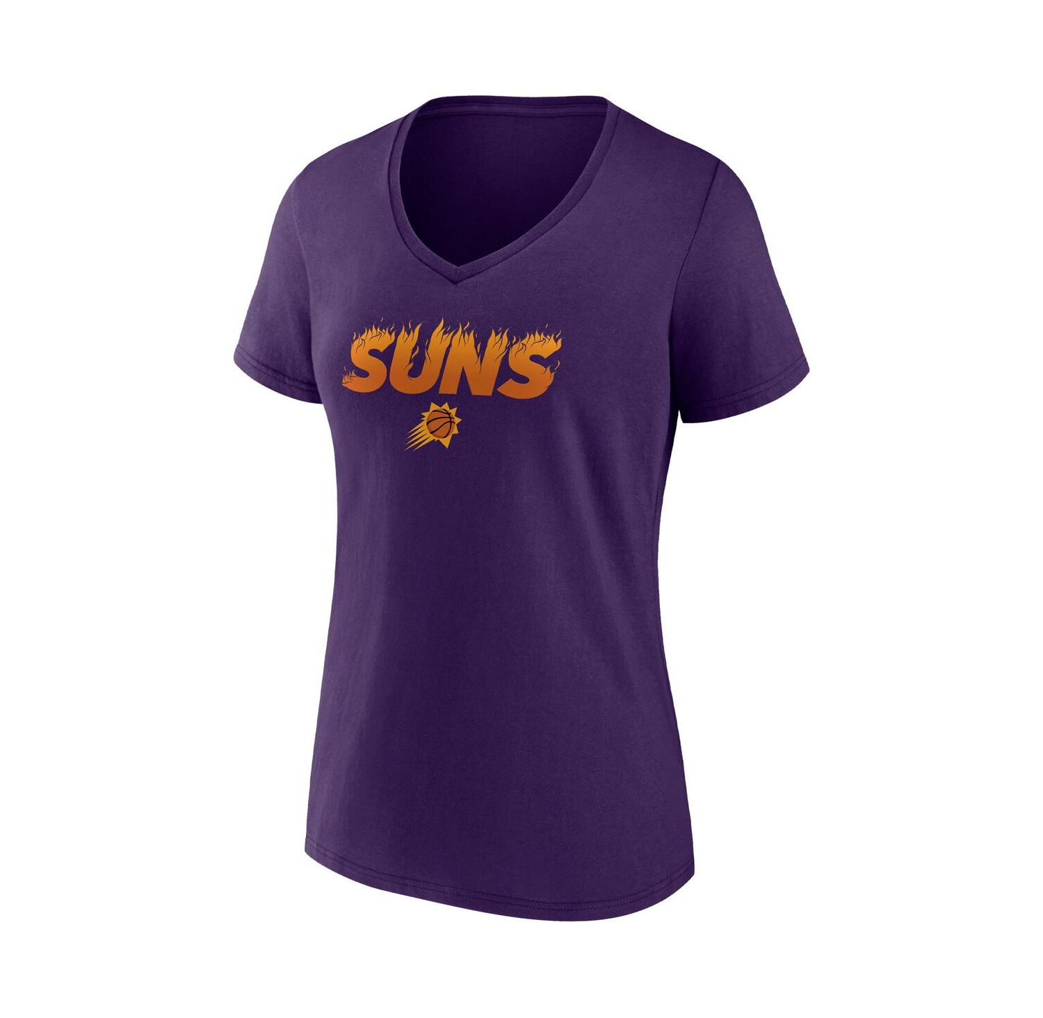 Women's Purple Phoenix Suns Hometown Collection On Fire V-Neck T-shirt