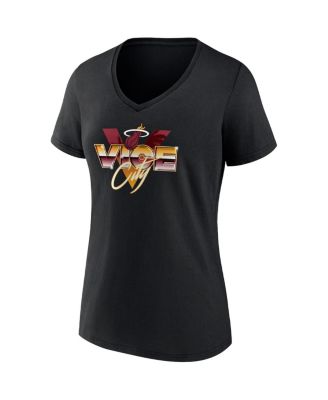 Women's Black Miami Heat Hometown Collection Vice City V-Neck T-shirt