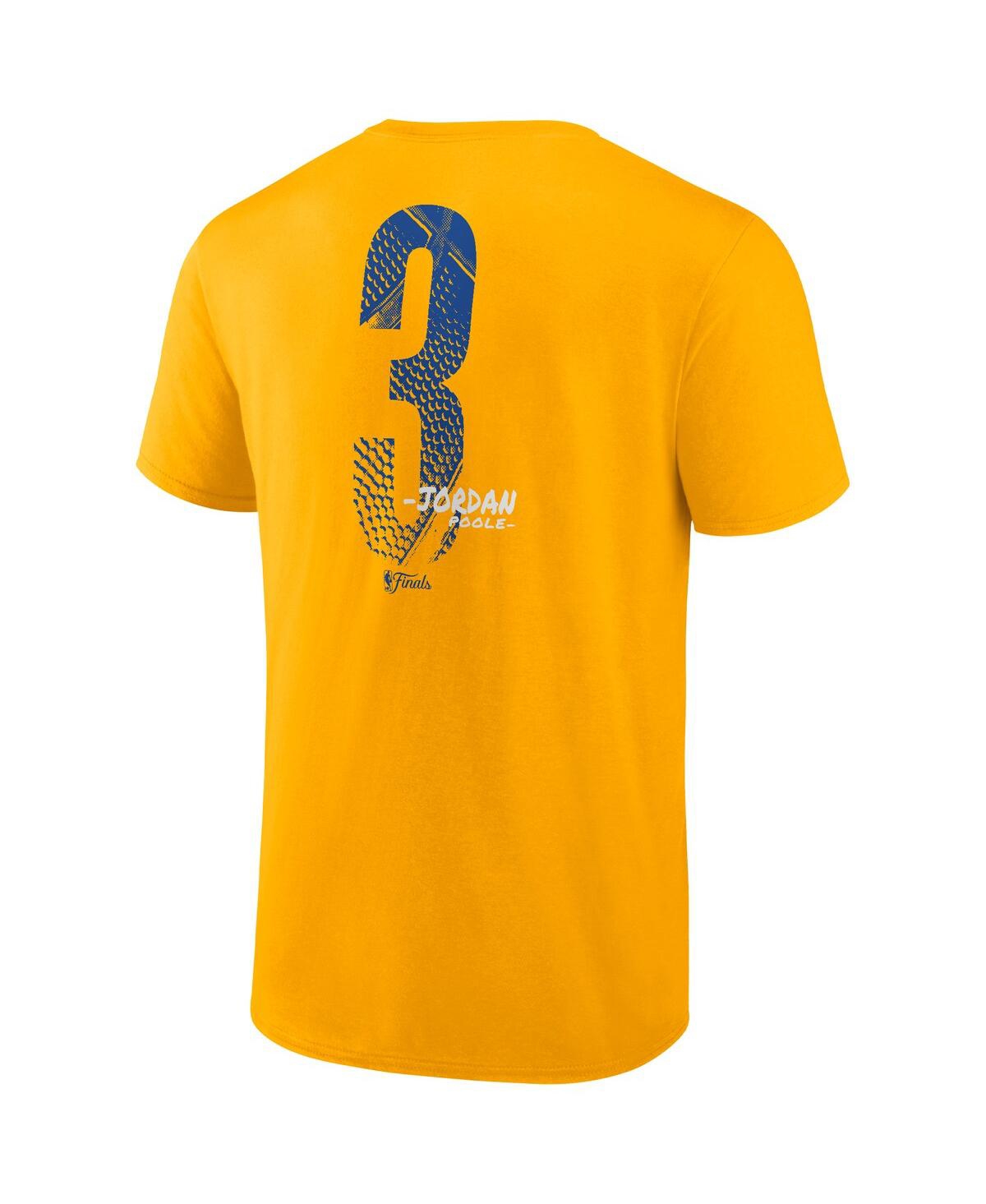 Men's Fanatics Jordan PooleGolden State Warriors 2022 Nba Finals Champions Name and Number T-shirt - Gold