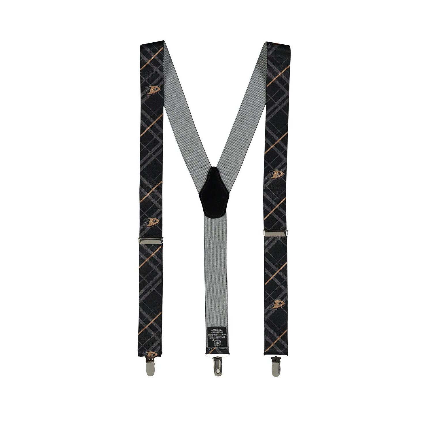 Men's Black Anaheim Ducks Suspenders