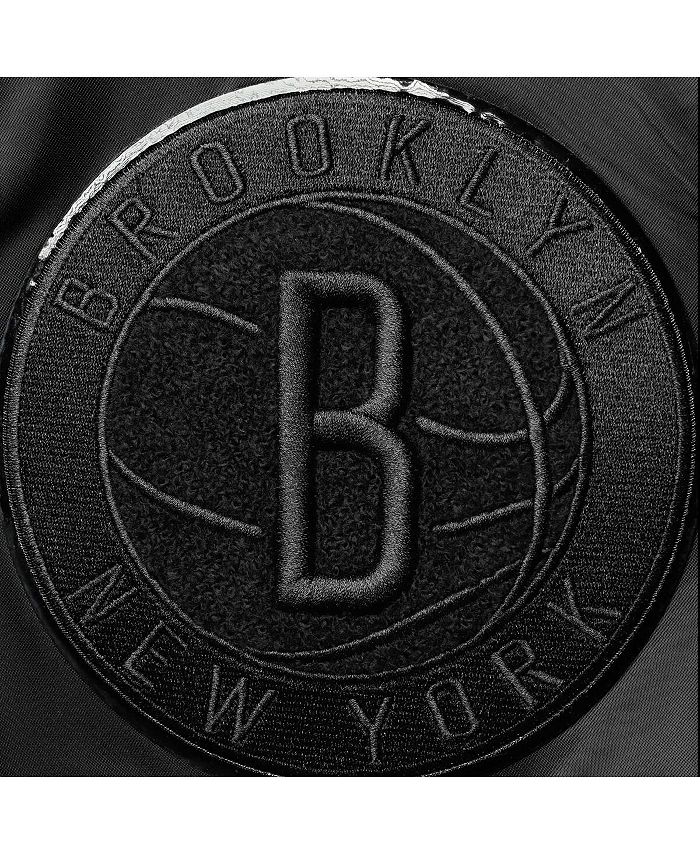 Pro Standard Men's Brooklyn Nets Triple Black Gloss Satin FullSnap