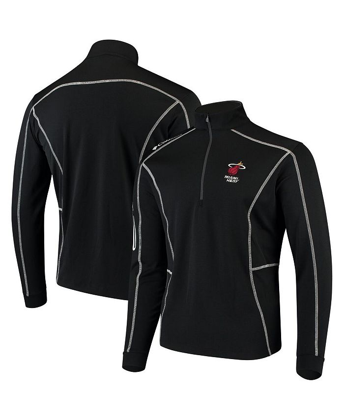 Columbia Men's Black Miami Heat OmniWick Shotgun QuarterZip Pullover