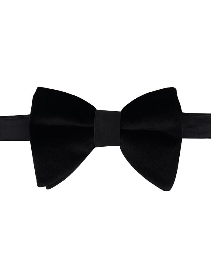 Alfani Men's Oversized Velvet Solid Bow Tie, Created for Macy's - Macy's